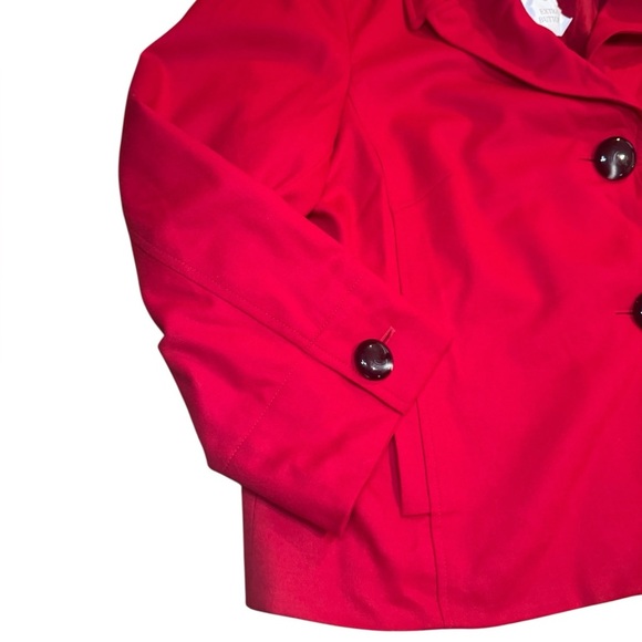 NWT Vintage Talbots Wool Notched Collar Red 2 Button Blazer Woman’s Sz 18 Career - Picture 3 of 9